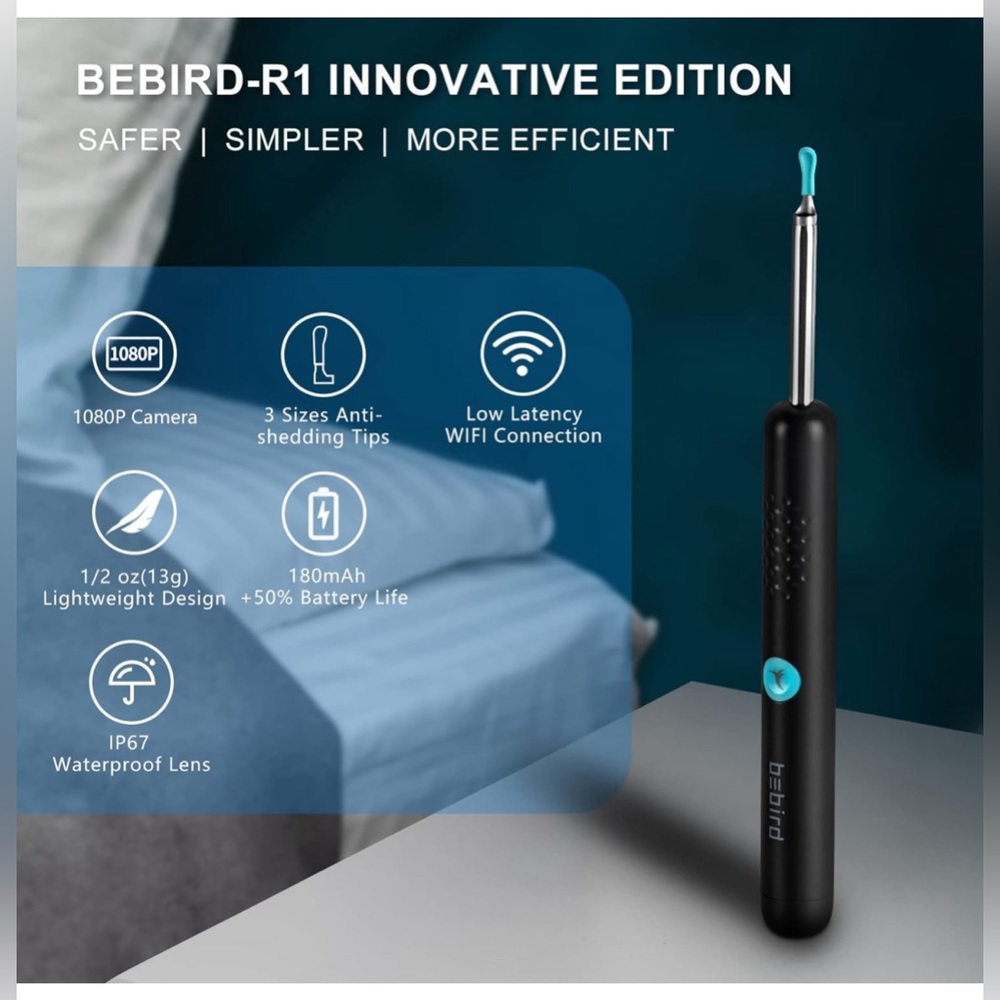 Ear Wax Removal Tool Camera - R1 Upgraded Anti-Fall
